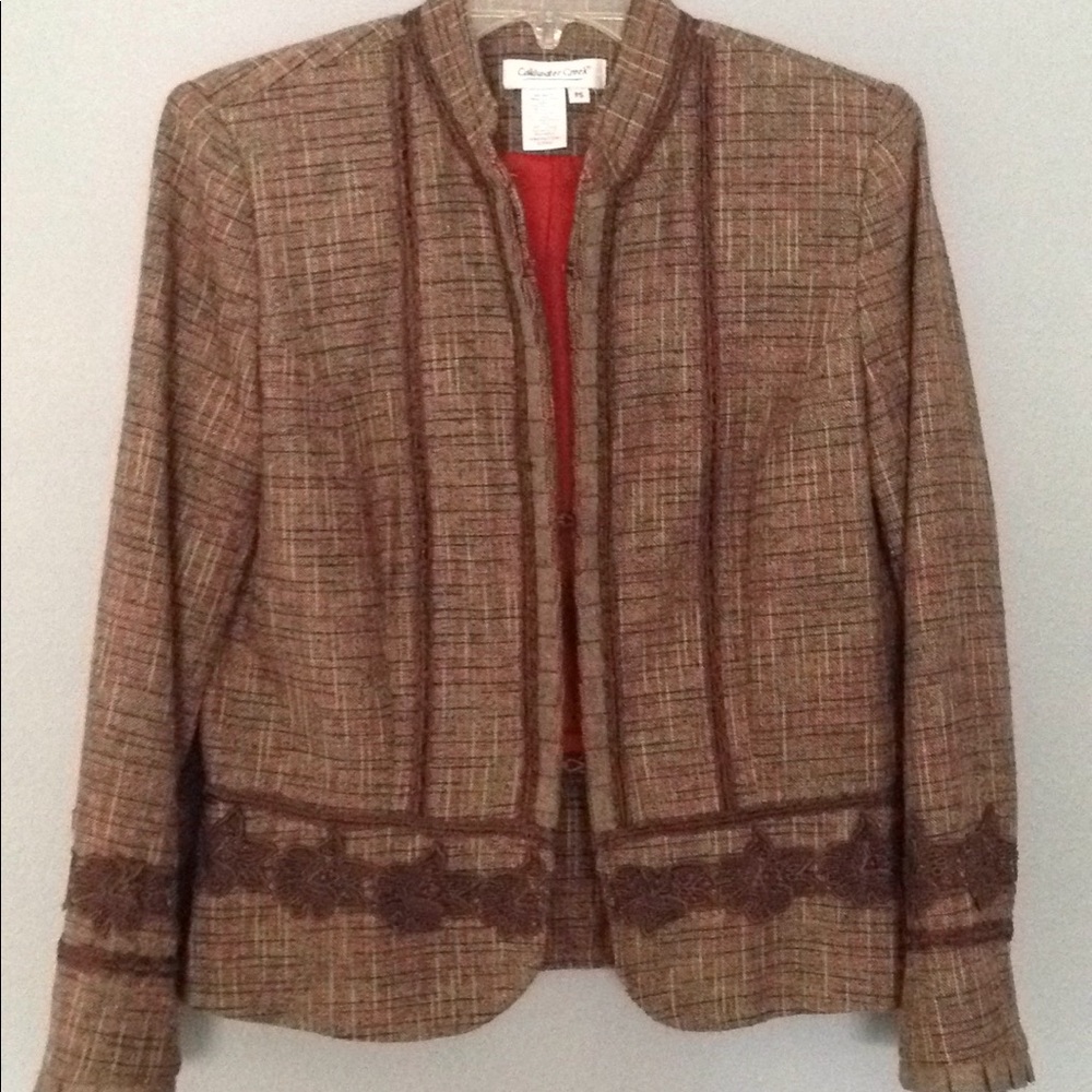 Coldwater Creek Jacket Blazer SZ S Petite Brown